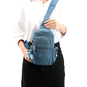 571 Collections 571-8B İki Bölmeli Mavi Renk Unisex Göğüs Çantası