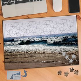 572 Dalgalı Mavi Deniz Kumsal 240 Parça Puzzle Yapboz Tablo