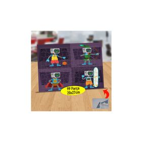 574 Süper Teknolojik Robotlar 99 Parça Puzzle Yapboz Tablo