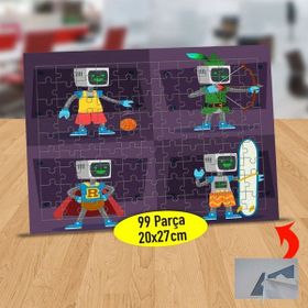 574 Süper Teknolojik Robotlar 99 Parça Puzzle Yapboz Tablo