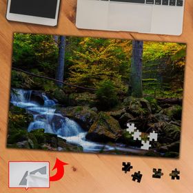 57C7B Ormanda Şelale Akarsu 240 Parça Puzzle Yapboz Tablo