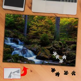 57C7B Ormanda Şelale Akarsu 240 Parça Puzzle Yapboz Tablo