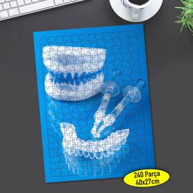 58204451 Diş Hekimi Şeffaf Diş Kalıp 240 Parça Puzzle Yapboz