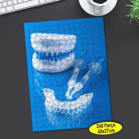 58204451 Diş Hekimi Şeffaf Diş Kalıp 240 Parça Puzzle Yapboz