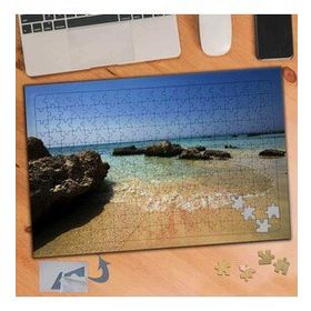 584 Kumsalda Kayalıklar Ve Deniz 240 Parça Puzzle Yapboz Tablo