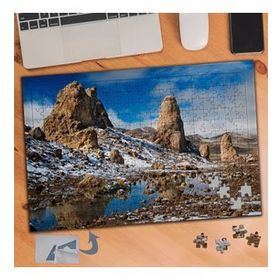 585 Karlı Kayalıklar Manzara 240 Parça Puzzle Yapboz Tablo