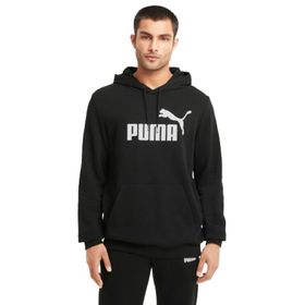 586688-01 Puma Ess Big Logo Hoodie Tr Puma White Erkek Sweatshirt Siyah