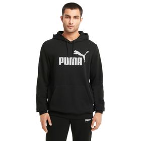 586688-01 Puma Ess Big Logo Hoodie Tr Puma White Erkek Sweatshirt Siyah