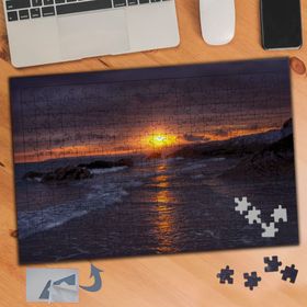 589 Denize Vuran Gün Batımı Işığı 240 Parça Puzzle Yapboz Tablo