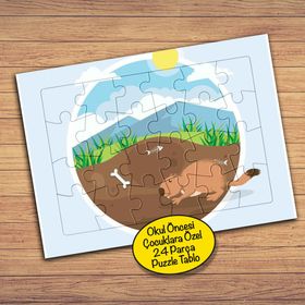 58PZ Sevimli Şirin Sincap Çocuklara Özel Puzzle Yapboz Tablo