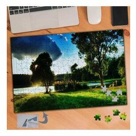 592 Gölgede Kalmış Ağaçlar 240 Parça Puzzle Yapboz Tablo