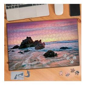 593 Pembe Gökyüzü Altında Deniz 240 Parça Puzzle Yapboz Tablo