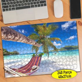 594 Mavi Deniz ve Gökyüzü Doğa Manzara 240 Parça Puzzle Yapboz