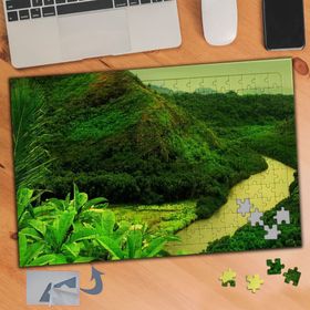 594 Yeşil Dağlarda Nehir 240 Parça Puzzle Yapboz Tablo