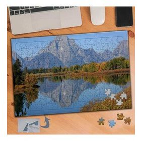 596 Gölete Yansıyan Dağ 240 Parça Puzzle Yapboz Tablo