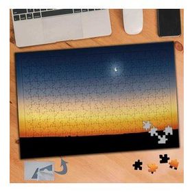 599 Ay Işığı Ve Gün Batımı Manzara 240 Parça Puzzle Yapboz Tablo