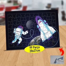 5B0 Galakside Uzay Mekiği Ve Astronot 99 Parça Puzzle Yapboz Tablo
