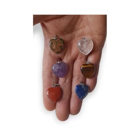 6 Adet Kolye Ucu Ametist, Lapis, Kuvars, Jasper, Unakit, Kaplangözü