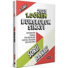 6. Sınıf 1. Dönem Bursluluk Sınavı Soru Bankası - Data Yayınları
