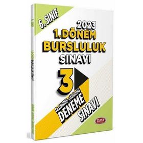 6. Sınıf 1. Dönem Bursluluk Sınavı Tamamı Çözümlü 3 Fasikül Deneme Sınavı - Data Yayınları