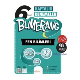 6. Sınıf 32 Haftalık Bumerang Fen Bilimleri Soru Bankası