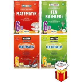 6. Sınıf 4'lü Matematik ve Fen Bilimleri Soru Bankası Seti Okyanus Yayınları