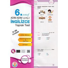 6. Sınıf Adım Adım Işıklı İngilizce Yaprak Test - Bilal Işıklı Yayınları