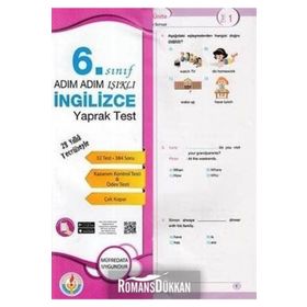 6. Sınıf Adım Adım Işıklı İngilizce Yaprak Test - Bilal Işıklı Yayınları