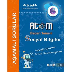 6.Sınıf Atom Sosyal Bilgiler Aşamalı Soru Bankası Artı Zeka Yayınları