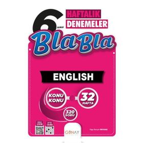 6. Sınıf Bla Bla 32 Haftalık İngilizce Denemeleri Günay Yayıncılık