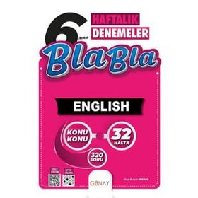 6. Sınıf Bla Bla 32 Haftalık İngilizce Denemeleri Günay Yayıncılık