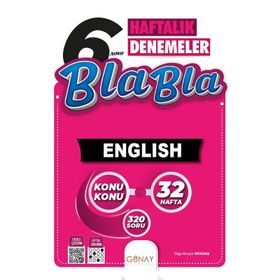 6. Sınıf Bla Bla 32 Haftalık İngilizce Denemeleri Günay Yayıncılık