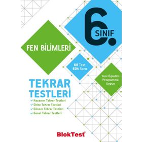 6. Sınıf Bloktest Fen Bilimleri Tekrar Testleri Tudem Yayınları