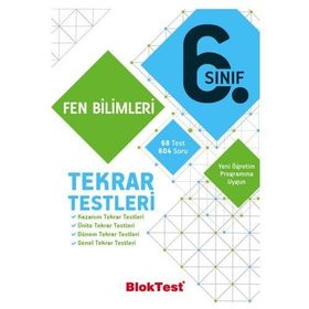 6. Sınıf Bloktest Fen Bilimleri Tekrar Testleri Tudem Yayınları
