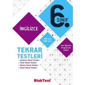 6. Sınıf Bloktest İngilizce Tekrar Testleri Tudem Yayınları