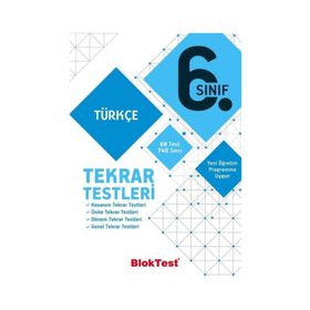 6. Sınıf Bloktest Türkçe Tekrar Testleri Tudem Yayınları