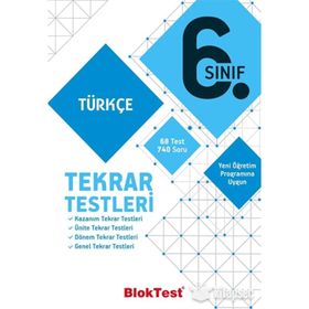 6. Sınıf Bloktest Türkçe Tekrar Testleri Tudem Yayınları
