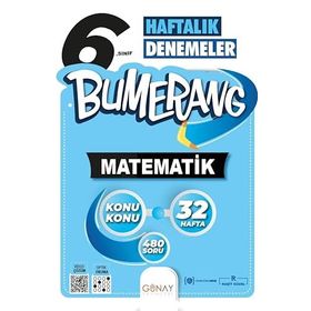 6. Sınıf Bumerang Matematik Haftalık Denemeler 2324 - Günay Yayınları