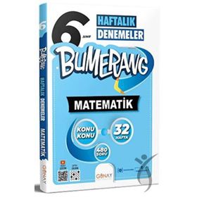 6. Sınıf Bumerang Matematik Haftalık Denemeler 2324 - Günay Yayınları