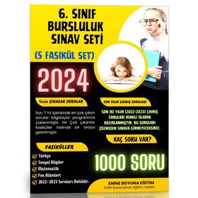 6. Sınıf Bursluluk Sınav Seti 5 Fasikül Kitap