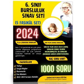 6. Sınıf Bursluluk Sınav Seti 5 Fasikül Kitap