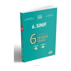 6. Sınıf Çözümlü 6 (3+3) Deneme Sınavı Komisyon Editör Yayınları