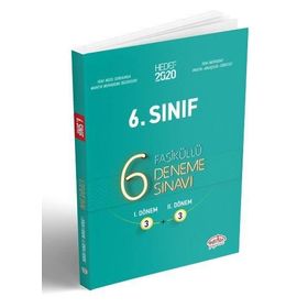 6. Sınıf Çözümlü 6 (3+3) Deneme Sınavı Komisyon Editör Yayınları