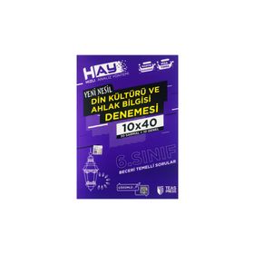 6. Sınıf Din Kültürü ve Ahlak Bilgisi Hay 10x40 Denemesi-Teas Press Yayınları