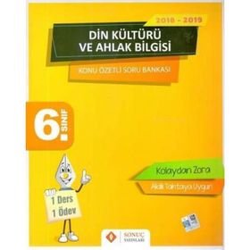 6. Sınıf Din Kültürü ve Ahlak Bilgisi Konu Özetli Soru Bankası Sonuç Yayınları