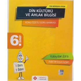 6. Sınıf Din Kültürü ve Ahlak Bilgisi Konu Özetli Soru Bankası Sonuç Yayınları