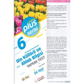 6.Sınıf Din Kültürü ve Ahlak Bilgisi Plus Serisi Yaprak Test -Palme Yayınları