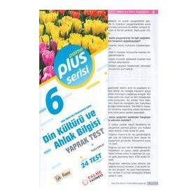 6.Sınıf Din Kültürü ve Ahlak Bilgisi Plus Serisi Yaprak Test -Palme Yayınları