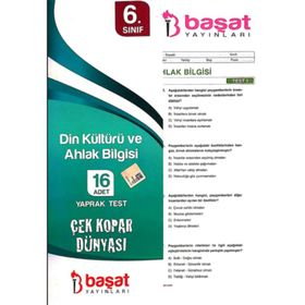 6. Sınıf Din Kültürü ve Ahlak Bilgisi Yaprak Test Komisyon Bulut Eğitim Ve Kültür Yayınları