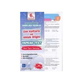 6. Sınıf Din Kültürü ve Ahlak Bilgisi Yaprak Test Komisyon Bulut Eğitim Ve Kültür Yayınları